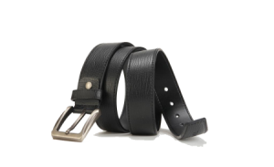Classic Black Leather Belt – Minimalist Elegance for Any Outfit
