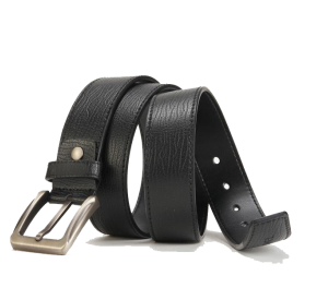 Classic Black Leather Belt – Minimalist Elegance for Any Outfit